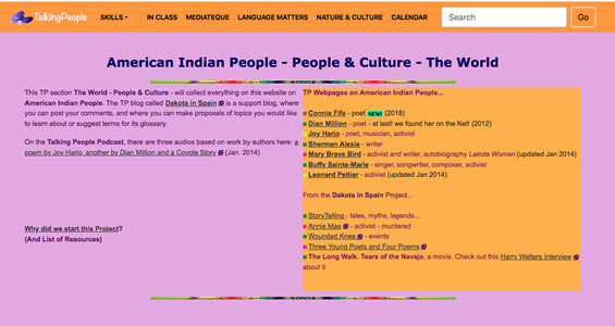 American Indians on Talking People dot Net